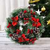 Christmas Gift Outer ring 28cm Christmas Wreath Door Garlands Oranments Merry Christmas Decor For Home 2021 Happy New Year Naviidad Pendants