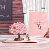 3D Pop-Up Cards Flowers Birthday Card Anniversary Gifts Postcard Maple Cherry Tree Wedding Invitations Greeting Cards