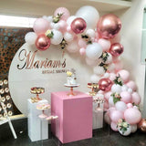 101 DIY Balloons Garland Arch Kit Rose Gold Pink White Balloon for Baby Shower Bridal Shower Wedding Birthday Party Decorations