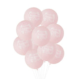 10/20pcs 12'' Print on Your Christening Day Latex Ballons Baby Feet Balloon for Baby Shower Christening Baptism Party Decoration