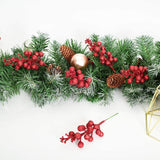 15pc Christmas Decorations 2022 Flash Flowers Christmas Berry Ornament DIY Wreath Crafts Gift Fireplace for Holiday Home Decor
