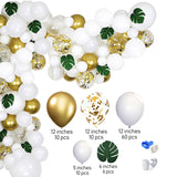 Christmas Gift White Chrome Gold Wedding Birthday Balloon Garland Arch Kit Bachelorette Engagements Anniversary Decoration Balloon Backdrop Diy