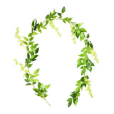 Christmas Gift Artificial Green Eucalyptus Willow Leaves Garland Vine Wedding Greenery Home Birthday Party Table Wall Green Leaves Decoration