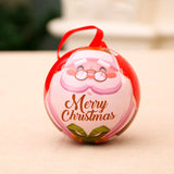 7 cm Christmas Tree Decor Hanging Balls Ornament Xmas Tree Can Ball Jar Storage Decorations Christmas Candy Cans Ball Kids Gift