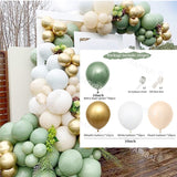 1Set White Gold Balloon Garland Arch Kit Wedding Latex Balloon Kid's Adult Birthday Party Decoration Baby Shower Globos Supplies