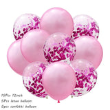 10Pcs Metal Latex Balloons Confetti Balloon Set For Wedding Birthday Party Balloon Decoration Baby Shower Helium Balloons