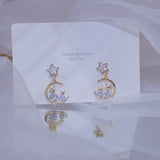 Cute Little Cat Shine Women Earring Bling  Stud Earring Daily Anniversary Star Jewelry Pendant