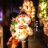 Christmas Gift Scene Atmosphere Lights Christmas Lights Led Kitchen Window Suction Cup Paper Hanging Lamp Window Stickers Festive Decoration