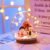 Christmas Gift Birthday Present Bedroom Child's Gift Lamp Girl Heart Led Light for Girl Room Decoration Crystal Ball Desktop Decoration Lights