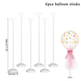 Christmas Gift 7/11 Tubes Air Balls Stand Stick Baloon Stand Holder Wedding Decoration Metallic Balloons Adult Birthday Balloons Party Supplies