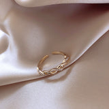 2023 new fashion geometric woven twist open rings Korean classic copper alloy female jewelry girlfriends gift accessories ring