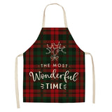 Linen Merry Christmas Apron Christmas Decorations for Home Kitchen Accessories Natal Navidad  New Year Christmas Gifts