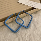 Cifeeo Korean New Style Simple Blue Bow Earrings Fashion Versatile Geometric Earrings Female Jewelry