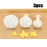 Christmas Gift 3/4pcs Cute Baking Biscuit Mold Diy Leaf Shape Embossing Cookie Cutter Fondant  Leaf Mold Supply