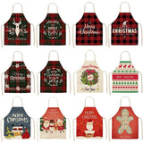 Linen Merry Christmas Apron Christmas Decorations for Home Kitchen Accessories Natal Navidad  New Year Christmas Gifts