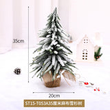 Christmas Gift New Year Artificial PE Mini Christmas Tree Ornament Tabletop Xmas Pine Trees Home Office Decoration Shopping Mall Festive Decor