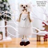 PATIMATE Christmas Angel Plush Doll Pendant Christmas Tree Ornament Christmas Decoration for Home Xmas Gifts Noel Navidad
