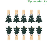 6pcs/lot Christmas Wood Clips santa snowman deer shape Christmas Party Photo Clips Clothespins New Year Decoration Photo Pegs