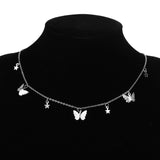 Fashion Necklaces Butterfly Necklace for Women Vintage Multilayer   Moon Star Charm Choker Necklaces Boho Pendant Jewelry