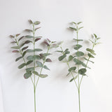 Artificial Eucalyptus Leaves Branches Stems Green Silk Plants Ornament for DIY Wedding Shooting Prop Home Decoration Supplies