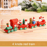 Wooden Little Train Marry Christmas Decoration for Home Christmas Ornaments Navidad Noel Xmas Gifts 2022 Happy New Year 2023