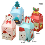 New Christmas Candy Box Gift Bags Xmas Deer Santa Claus Cookie Candy Packages Merry Christmas DIY Home Party Decoration