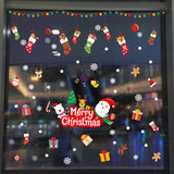 Merry Christmas Wall Stickers Christmas Decorations For Home Santa Claus Window glass Sticker Xmas Ornaments Navidad New Year