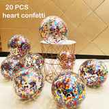 Back to school decoration Cifeeo  20Pcs Metallic Confetti Agate Marble Balloon Latex Transparent Ballon Baby Shower Wedding Birthday Party Decoration Globo