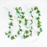 1pcs 240cm Wisteria Artificial Silk Rose Flowers Ivy Vine Green Rattan Garland for Wedding Decoration Home Garden Supplies