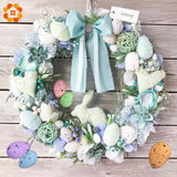 Christmas Gift 2x3CM 3x4cm Happy Easter Egg Decoration Artificial Flower For Home Party DIY Craft Kids Gift Favor Easter Decoration Supplies