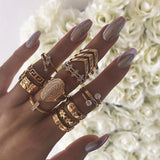 Back To School  punk jewelry women rings rose gold ring set vintage sale undefined wholesale bague femme for girls bts accesorios Christmas