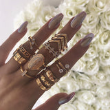 Back To School  punk jewelry women rings rose gold ring set vintage sale undefined wholesale bague femme for girls bts accesorios Christmas