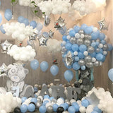 15 Pcs 10inch Blue/pink White Silver Mixed Latex Balloons For Happy Birthday Supplies Baby Shower Decoration Helium Balloon