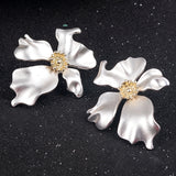 New Fashion Women Statement Big Flower Ear Stud Earrings Dangle Party Jewelry Gift Christmas Earrings Aretes De Mujer