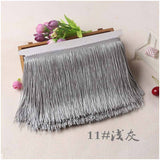 10yards 10cm Width Polyester Tassel Fringe Encryption Double Thread Lace Trimming for Latin Dress Curtain Diy Fabric Accessories