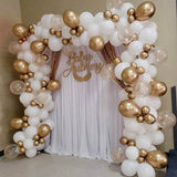 Christmas Gift White Chrome Gold Wedding Birthday Balloon Garland Arch Kit Bachelorette Engagements Anniversary Decoration Balloon Backdrop Diy