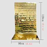 Christmas Gift Mirror PVC Reflective Sequin Curtain Wedding Background Decoration Curtain DIY Holiday Party Stage Supplies Interior Decoration