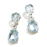 Sparkling Silver Color Women's Earrings Inlaid Zircon Natural Stone Drop Earrings for Women Bridal Engagement Wedding Jewelry