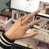 Sale Vintage Cross Chain Ring Adjustable Joint Ring Hip Hop Punk Finger Rings For Women Men Egirl Dating Party BFF Jewelry