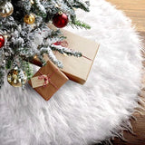 New Christmas Tree Skirt Plush Faux Fur Xmas Tree Carpet Merry Christmas Tree Decorations New Year Navidad Decor for Home