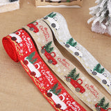 Christmas Gift 5M Christmas Ribbon Printed Burlap Ribbons For Gift Wrapping Wedding Decoration Hair Bows DIY Christmas Tree Ribbon Wreath Bows