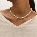Cifeeo Goth Baroque Pearl Butterfly Pendant Necklace for Women Vintage Multi Layer Link Chain Necklace Punk Aesthetic Jewelry