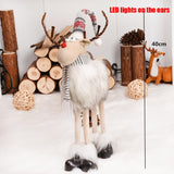 Cifeeo Elk Christmas Dolls Christmas Decorations for Home Retractable Standing Toy Birthday Party Gift Kids Santa Cluas Snowman