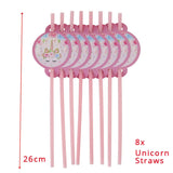 Unicorn Party 3-tier Cup Cake Stand Paper Plates Cups Balloon Birthday Party Decoration Kids Unicornio Party Girls Baby Shower