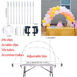 2Sets Adult kids birthday party Balloon column stand Wedding arch decoration Baby shower 100pcs Latex globos for Number ballons