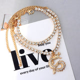 New Bling Dragon Crystal Tennis Chain Anklet for Women Fashion Gold Silver Color Rhinestone Anklet Foot Chain Jewelry Wholesale