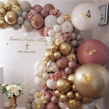 110Pcs Retro Pink Arch Garland Kit DIY Grey White Latex Pearl Balloons Set Baby Shower Birthday Wedding Backdrop Decor Globos