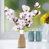 Natural Dried Cotton Flowers Stems Farmhouse Artificial Cotton Filler Floral Fake Flower DIY Home Wedding Christmas Decorations