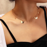 Butterfly Necklace Choker Simple Butterfly Pendant Necklaces for Women Fashion Romantic Clavicle Chain Birthday Gift Jewelry