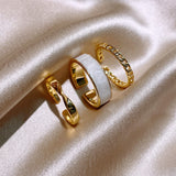 Minimalism Gold Color Round Geometric Finger Rings Set for Women 2022 Classic Circle Open Ring Joint Ring Female Jewelry